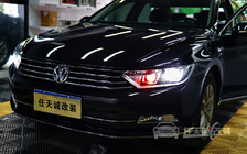 大众迈腾车灯改装 飞利浦钻石版WHV+双光透镜氙气灯套装、专用U形日行灯、远光LED模组