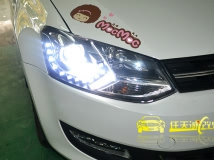 13款POLO 改装龙鼎LED大灯总成、雪莱特灯泡、赛科安定器