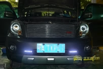 长城哈弗M2改奥迪Q7双光透镜,奥迪原装安定器,欧司朗D3S灯泡,白色天使眼,新赛科黄金...