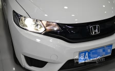 本田飞度 车灯改装上海奥迪Q5双光透镜、全新欧司朗D1S氙气灯泡、德国澳兹姆D1S安定器