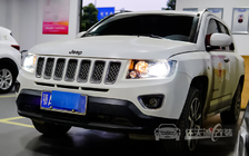 Jeep指南者车灯改装任天诚定制钻石版双光透镜、飞利浦XV氙气灯泡、全新法雷奥安定器