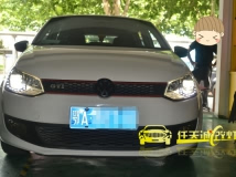 大众新波罗POLO 改装新波罗GTI泪眼LED日行灯原装位大灯总成