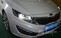 起亚K5 大灯改装升级飞利浦新款商包85415XVC1 4800K D1S极劲光增亮氙灯