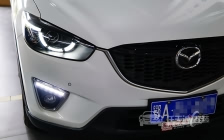 马自达CX-5车灯改装欧标Q5双光透镜、飞利浦XV 4800K 氙气灯泡、专用勺子日行灯