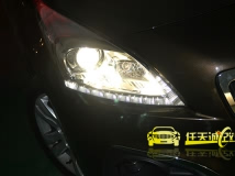 标致3008 改装海拉5双光透镜，飞利浦d1s灯泡，法雷奥安定器