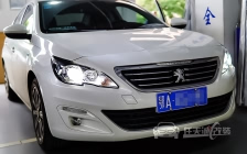 标致408车灯改装任天诚黄金版双光透镜、飞利浦XV 4800K 氙气灯泡、澳兹姆D1S安定器