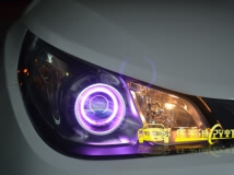 名爵MG5 改奥迪Q5透镜 欧司朗D3S灯泡 奥迪安定器 紫色天使眼