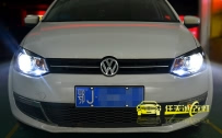 [武汉POLO]改装国产Q5双光透镜、雪莱特氙气灯泡、光普快启安定器