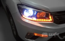 长安CS75 大灯改装德国海拉5双光透镜、飞利浦D1S灯泡、澳兹姆安定器、天使眼、泪眼