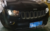 Jeep指南者 免开灯改装全新海拉5透镜、全新飞利浦D1S氙气灯泡、法雷奥安定器
