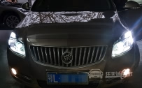 别克君威 改装升级特制GS日行灯大灯总成，内置原厂Q5双光透镜、雪莱特氙气灯泡