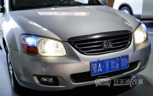 起亚赛拉图车灯改装欧标Q5双光透镜、欧司朗D1S 4200K 氙气灯泡、澳兹姆D1S安定器