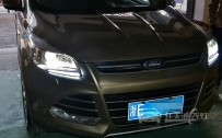 福特翼虎 高配大灯改装海拉5双光透镜、飞利浦XV 4800K氙气灯泡、法雷奥快启安定器