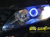 马自达6 改奥迪Q5透镜 欧司朗D3S灯泡 奥迪安定器 蓝色天使眼