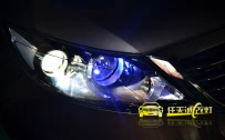 智跑改装海拉5代双光透镜、全新欧司朗CBI氙气灯泡、博世快启安定器