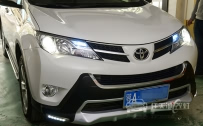 丰田RAV4 大灯改装上海小糸Q5双光透镜、飞利浦D1S氙气灯泡、小糸安定器