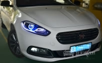 菲亚特菲翔 车灯改装原厂Q5小糸透镜、岩奇增亮灯泡、光普专用解码安定、天使眼泪眼