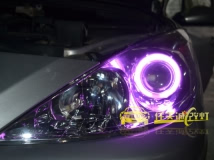 标致308 改装Q5双光透镜 紫色天使眼