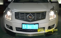 凯迪拉克SRX 改装海拉5双光透镜、全新飞利浦D1S氙气灯泡、博世快启安定器