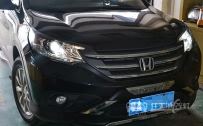 本田CRV 大灯改装原厂欧标Q5双光透镜、新款飞利浦XV氙气灯泡、全新法雷奥安定器
