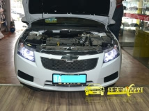 武汉科鲁兹改Q5小糸双光透镜雪莱特灯泡雪莱特金冠快启安定送白色天使眼