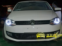 大众POLO 改装龙鼎天使眼泪眼大灯总成