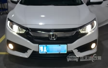 本田思域 车灯改装欧标小糸Q5双光透镜、飞利浦XV D1S氙气灯泡、恶魔眼