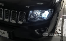 Jeep指南者 车灯升级上海小糸Q5双光透镜、飞利浦XV灯泡、全新法雷奥安定器、日行灯