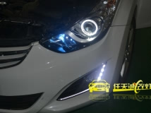 现代朗动 改装奥迪Q5原厂小糸双光透镜 宝马天使眼 光导日行灯