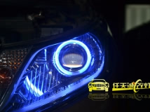 起亚K2 改奥迪Q5透镜 欧司朗D3S灯泡 奥迪安定器 蓝色天使眼