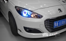 标致308 车灯改装上海奥迪Q5双光透镜、欧司朗D1S灯泡、澳兹姆安定器、恶魔眼、天使眼