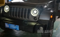 Jeep牧马人 改装升级考拉大灯总成 双光透镜氙气灯LED天使眼大灯总成