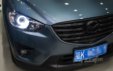 马自达CX-5 车灯改装上海奥迪Q5双光透镜、飞利浦XV D1S灯泡、澳兹姆安定器、天使眼