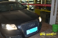 老款奥迪A6L 免开灯改装升级海拉4代双光透镜，新款GE灯泡