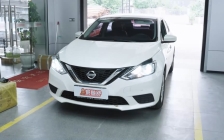 日产经典轩逸车灯升级树懒舒远光炮+海拉5S LED透镜