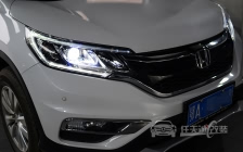 本田CRV 车灯改装任天诚定制黄金版双光透镜、飞利浦XV D1S氙气灯泡、蓝色恶魔眼
