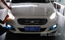 菲亚特菲翔车灯改装超级海5双光透镜、飞利浦XV D1S 4800K  氙气灯泡、光导天使眼