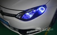 名爵MG6 车灯改装原厂Q5双光透镜、飞利浦D1S氙气灯泡、博世安定器、蓝色光导天使眼