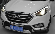 现代IX35 车灯改装上海奥迪Q5双光透镜、全新飞利浦D1S氙气灯泡、德国澳兹姆D1S安定器