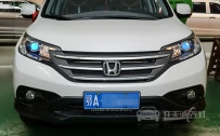 本田CRV 车灯改装德国海拉5双光透镜、欧司朗D1S氙气灯泡、全新海拉4安定器、恶魔眼