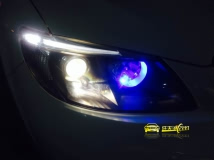 比亚迪S6 改装海拉3双光透镜、欧司朗D1S灯泡、博世安定器、远光飞利浦新极劲光