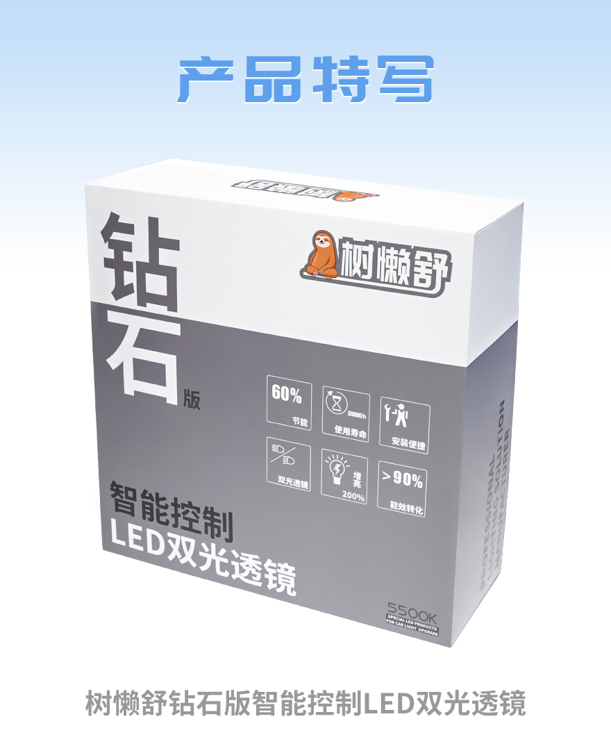 树懒舒钻石版LED透镜产品细节特写